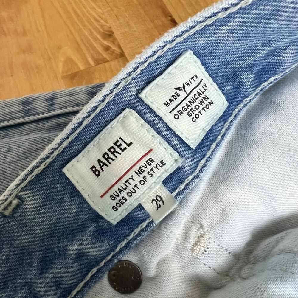 Levi's Made &‎ Crafted Barrel Jeans Women Size 29 Blue Acid Wash High Rise Denim - Picture 6 of 11